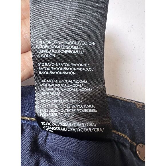 Liverpool Capri Pant Women's Blue Dark Wash Capri Jeans Petite 2/26 - Picture 10 of 10